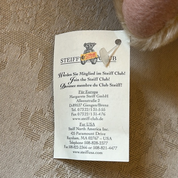 Steiff mohair Muffy VanderBear 20th anniversary 2004 collectible bear NWT - Picture 6 of 11